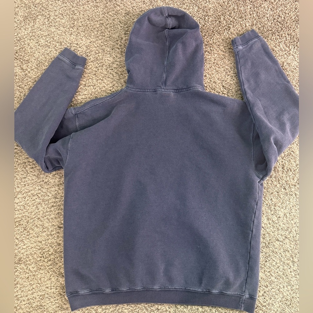 Women’s blue Salty Dog Cafe “weathered-look” front logo hoodie size small - Picture 3 of 5